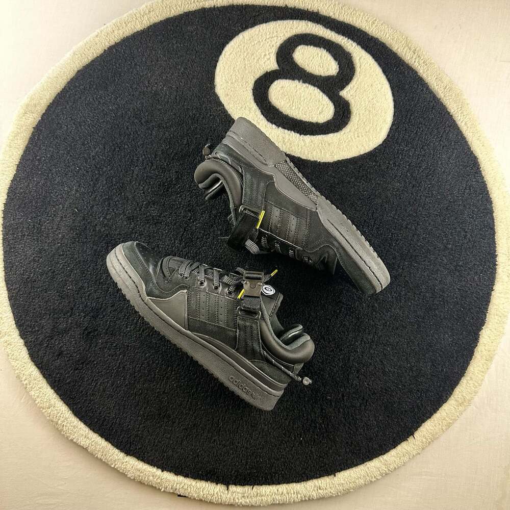 Adidas Bad Bunny Forum Buckle Low Triple Black Shoes GW5021